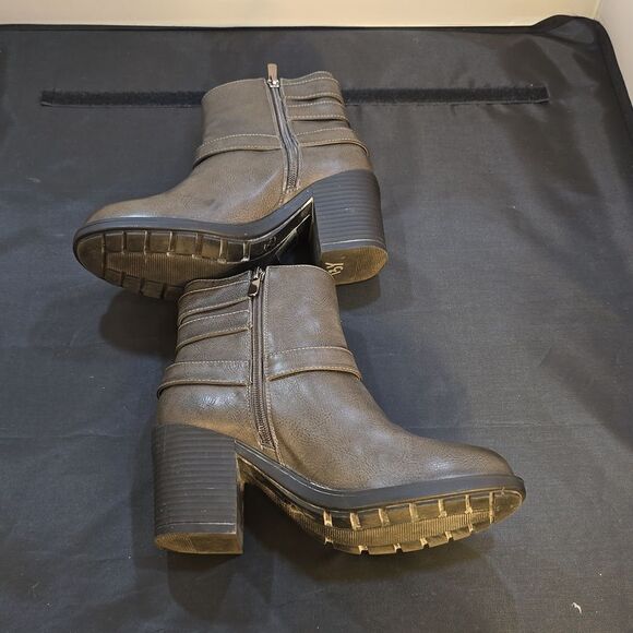 MILWAUKEE BLOCK HEEL LADIES MOTORCYCLE SIDE ZIPPER CLOSURE BOOTS - Picture 13 of 16